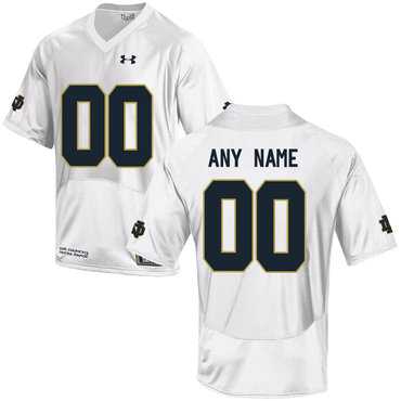 Mens Notre Dame Fighting Irish White Customized College Football Jersey